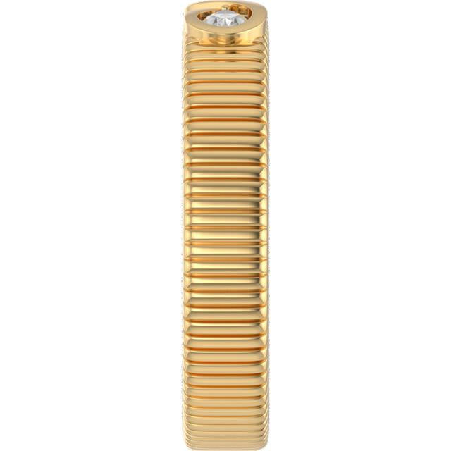 The Infinite Duo™ Ribbed Ring – Solid Gold Lab Diamond Infinity Ring