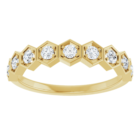 Octagon Stackable Lab Diamond Band