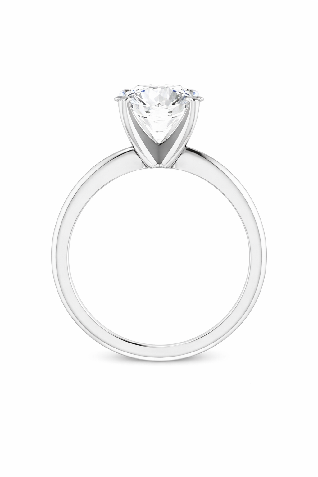 Round Brilliant Lab Diamond Solitaire Engagement Ring
