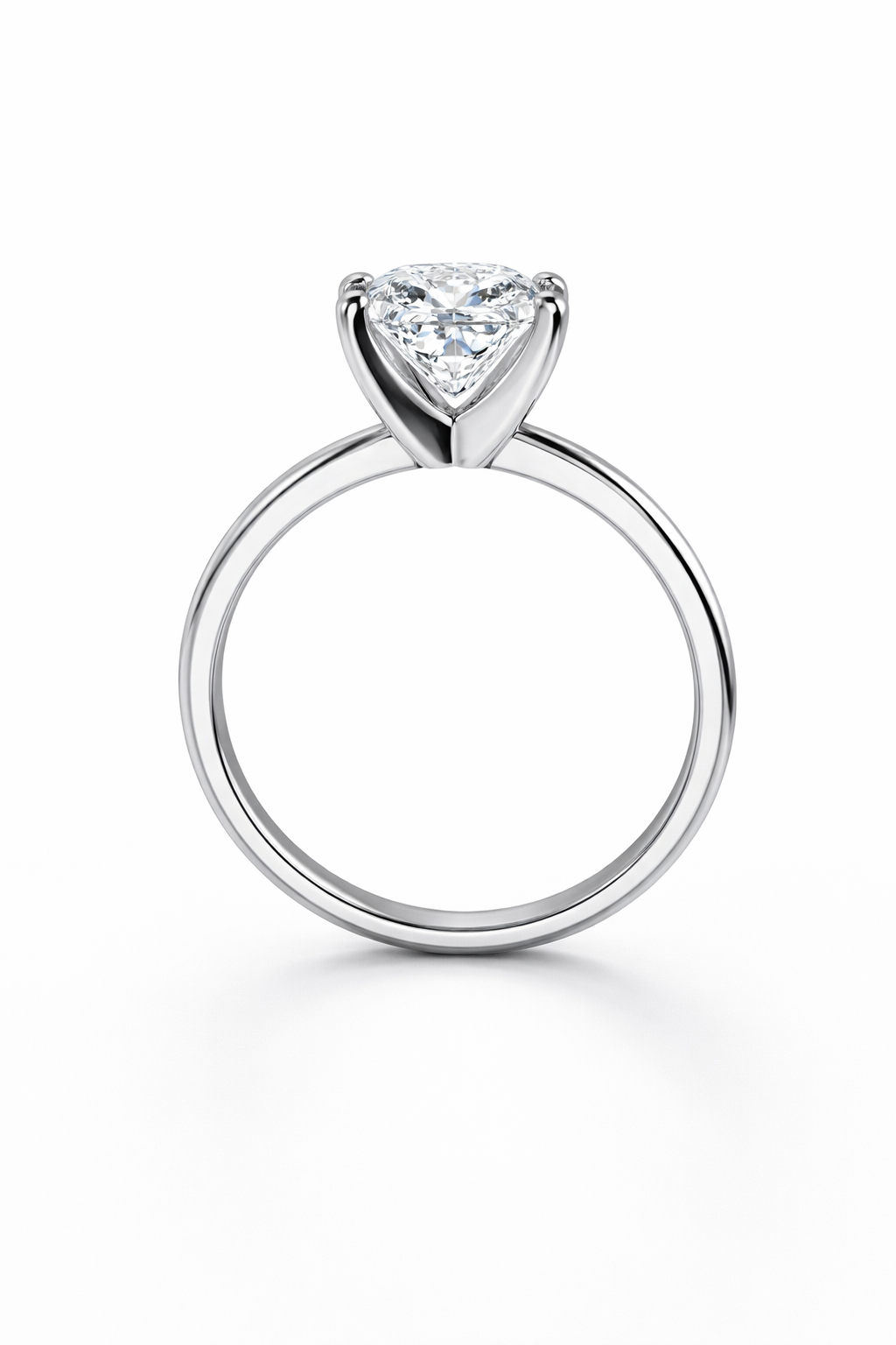 Princess Cut Lab Diamond Solitaire Engagement Ring